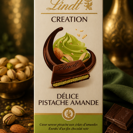Lindt CREATION Les Connaisseurs Dark Almond Paste Chocolate 150 gm