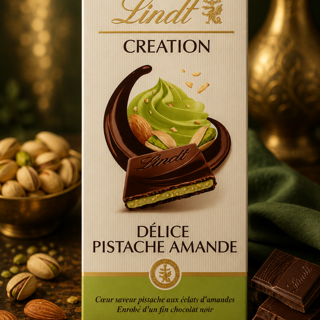 Lindt CREATION Les Connaisseurs Dark Almond Paste Chocolate 150 gm