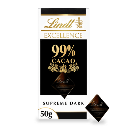 Lindt Excellence 99% Dark Chocolate 50 gm