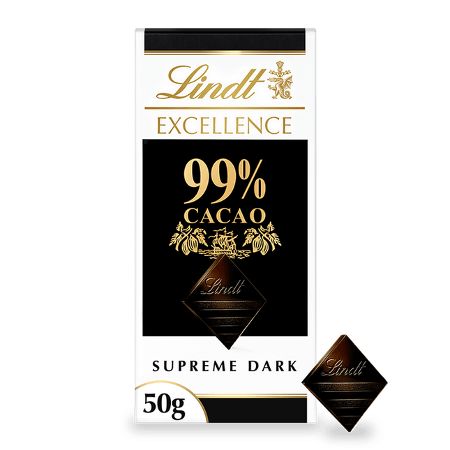 Lindt Excellence 99% Dark Chocolate 50 gm