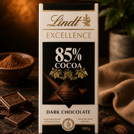 Lindt Excellence 85% Dark Chocolate 100gm