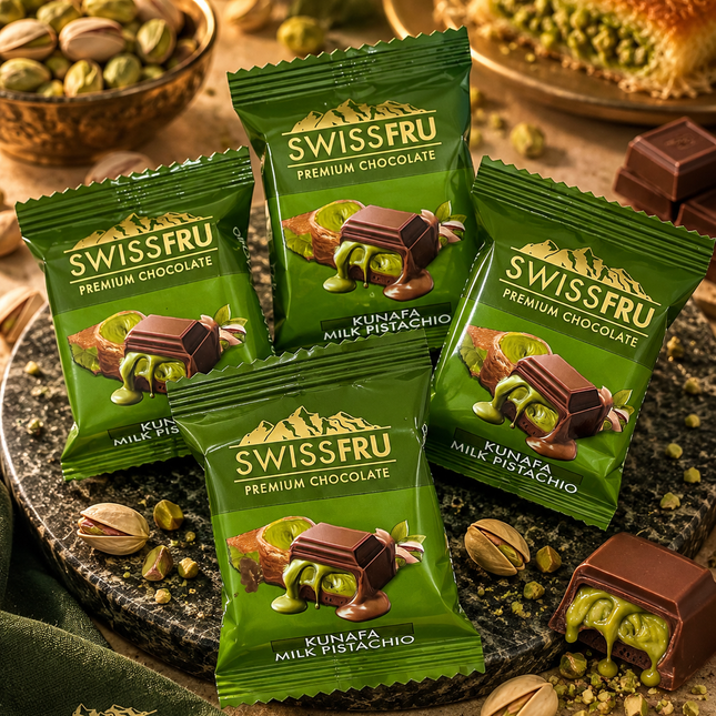 Swiss Fru Kunafa Milk Pistachio Mini