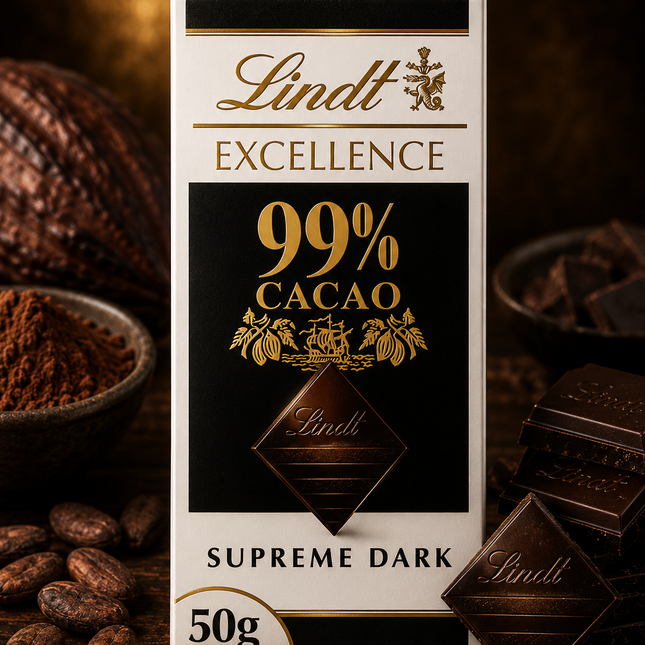 Lindt Excellence 99% Dark Chocolate 50 gm