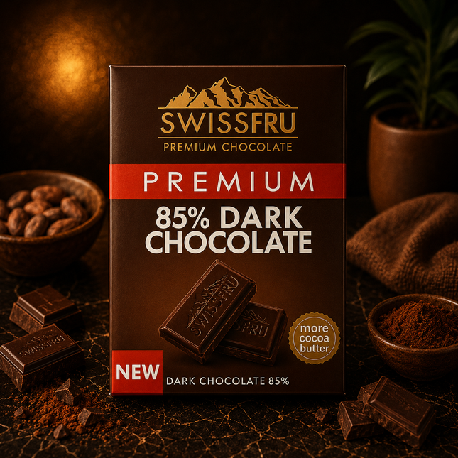 Swiss Fru Premium 85% Dark Chocolate 40 gm