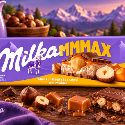 Milka MMMAX Toffee Wholenut Chocolate 300 gm