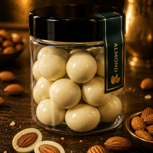 Almonds with white chocolate 160 gm