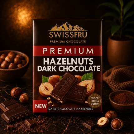 Swiss Fru Premium Hazelnuts Dark Chocolate 40 gm
