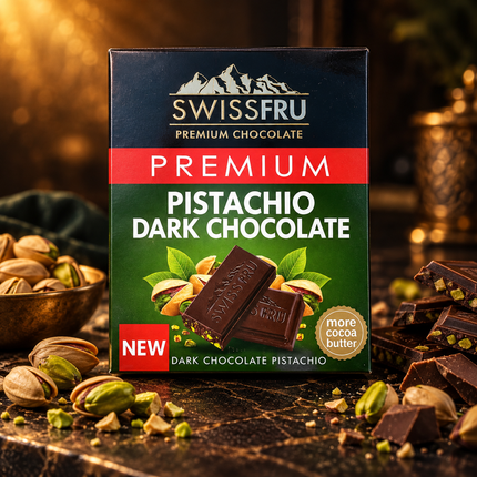 Swiss Fru Premium Pistachio Dark Chocolate 40 gm