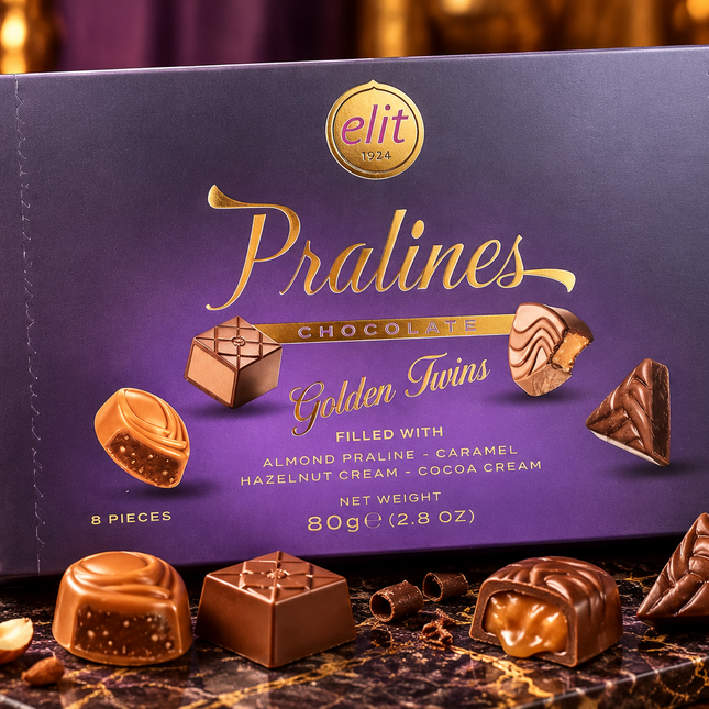 Elit Pralines Golden Twins 80 gm