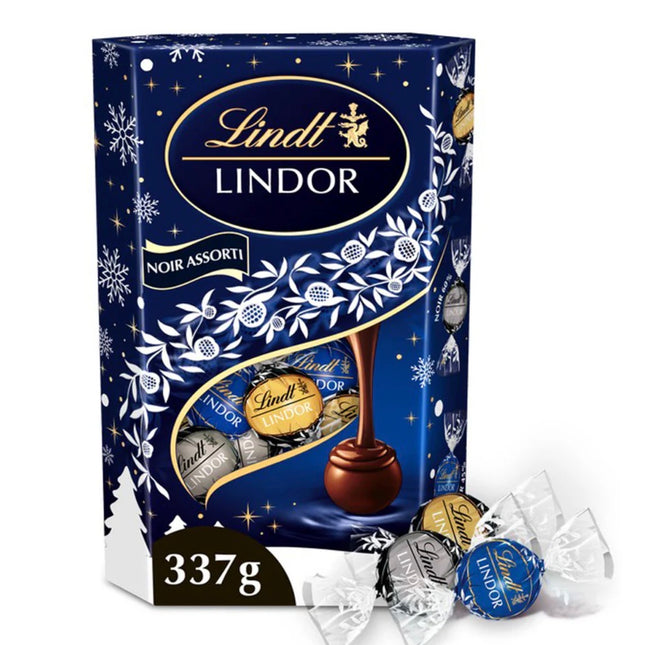 LINDT LINDOR NOIR ASSORTED BLACK 337 gm