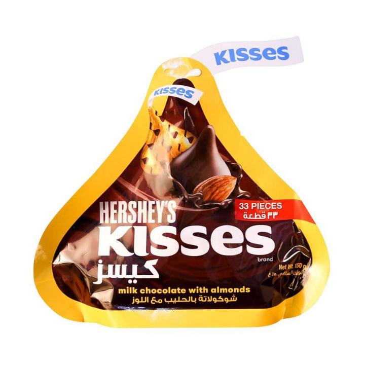 Hersheys Kisses Creamy Milk Chocolates With Almonds 146gm