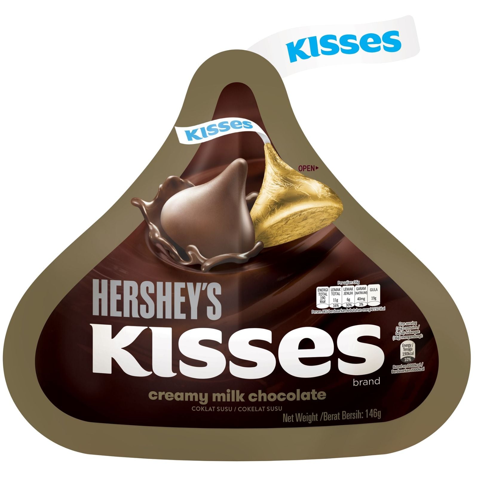 Hersheys Kisses Creamy Milk Chocolates 146gm
