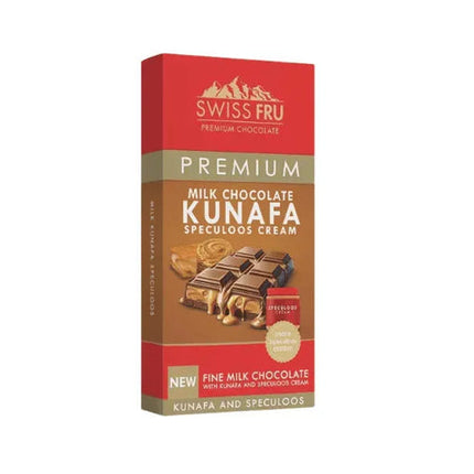 Swiss Fru Premium Kunafa Speculoos Cream Chocolate Bar 150gm