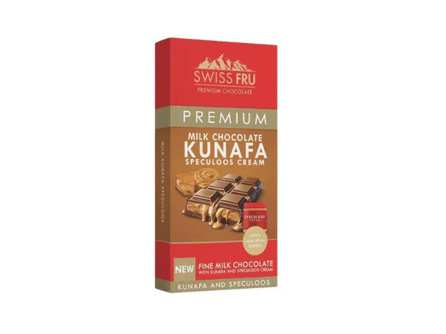 Swiss Fru Premium Kunafa Speculoos Cream Chocolate Bar 150gm